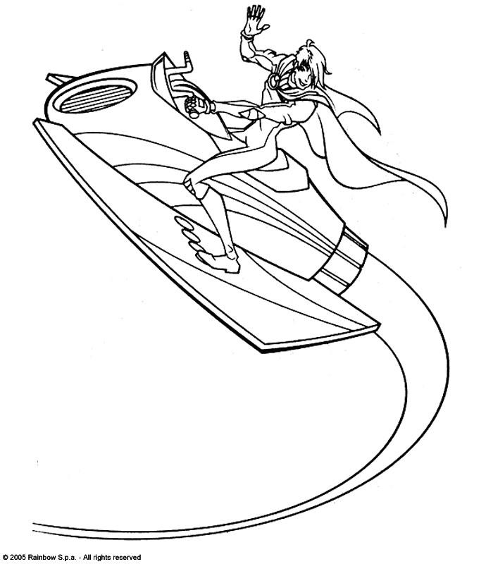 coloriage winx prince sky